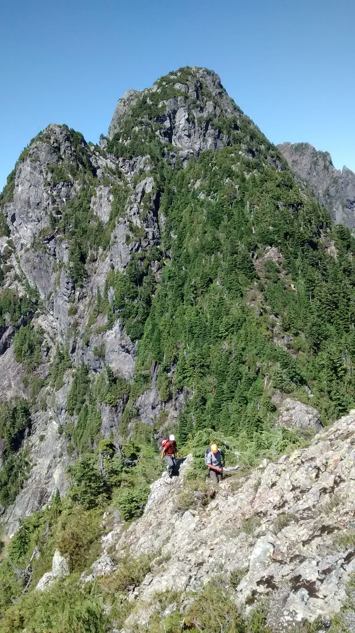 climbing on the north side of Blanshard Needle