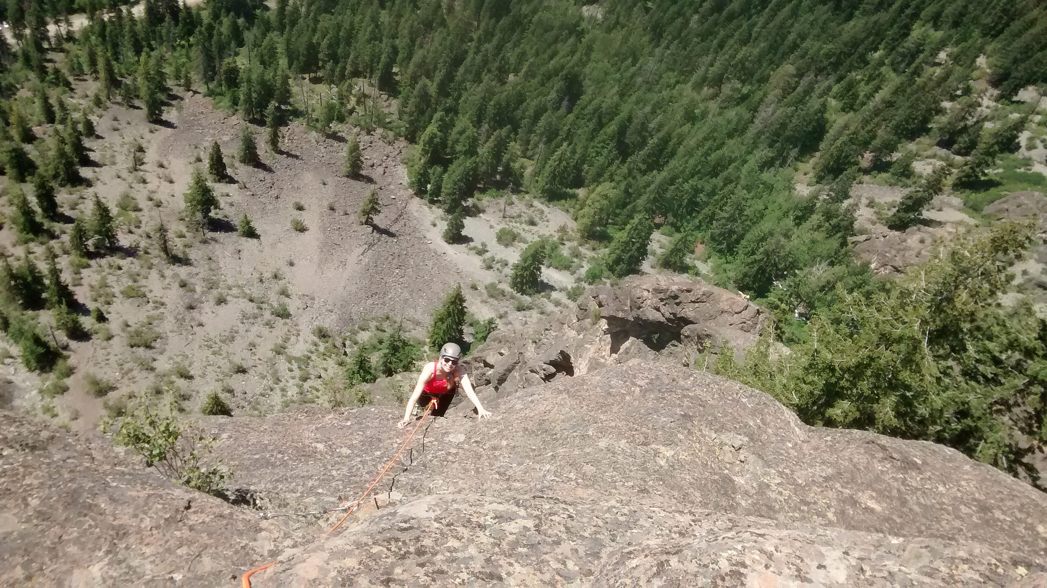 Dorothy climbing Prime Rib