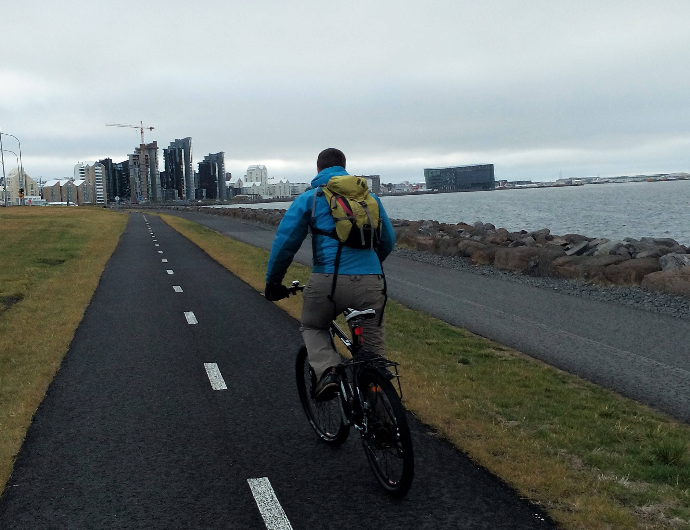 biking along the ocean