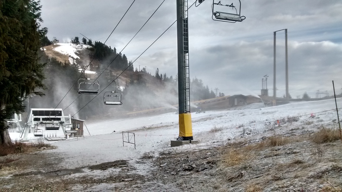 snow machines running