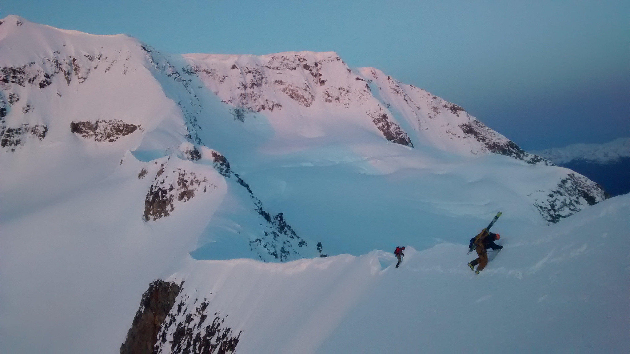 Traversing along the arête