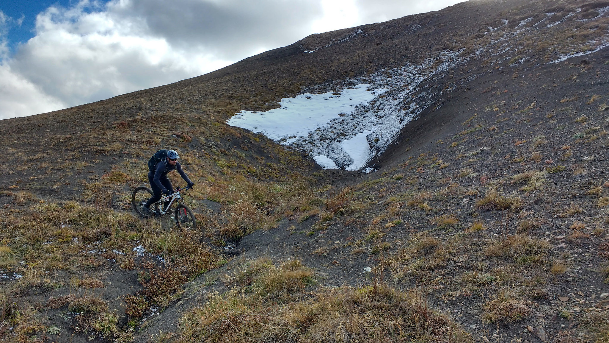 riding down the trail