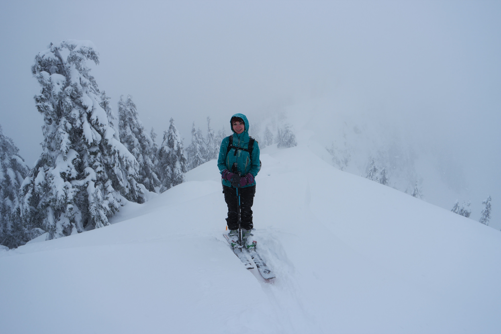 Dorothy on a snowy ridge