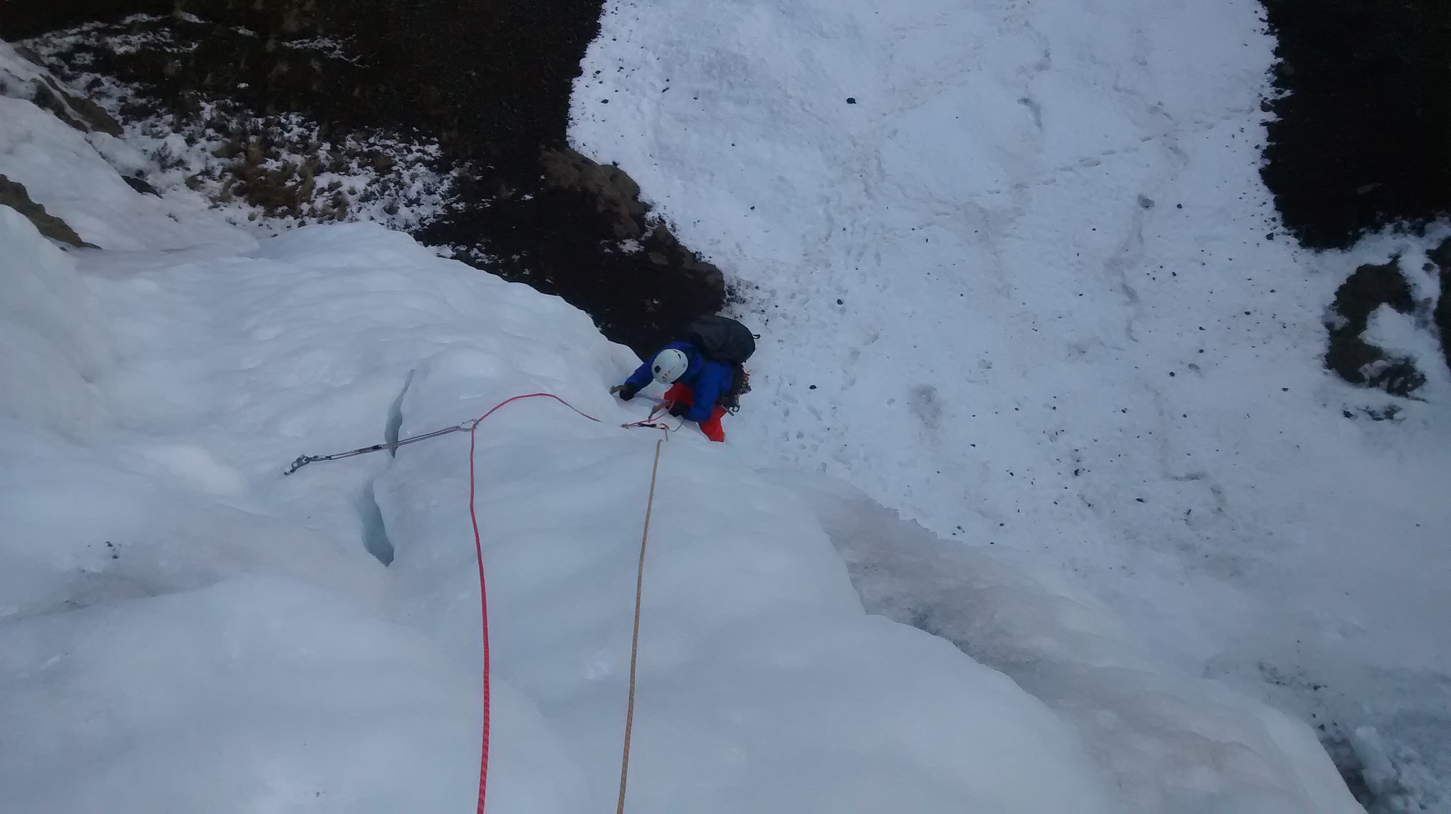 Mike climbing